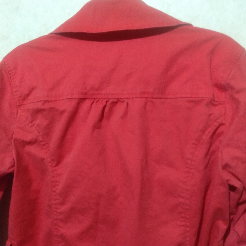 Sonoma 3/4 sleeve rosy red jacket with belt size medium - Picture 9 of 11